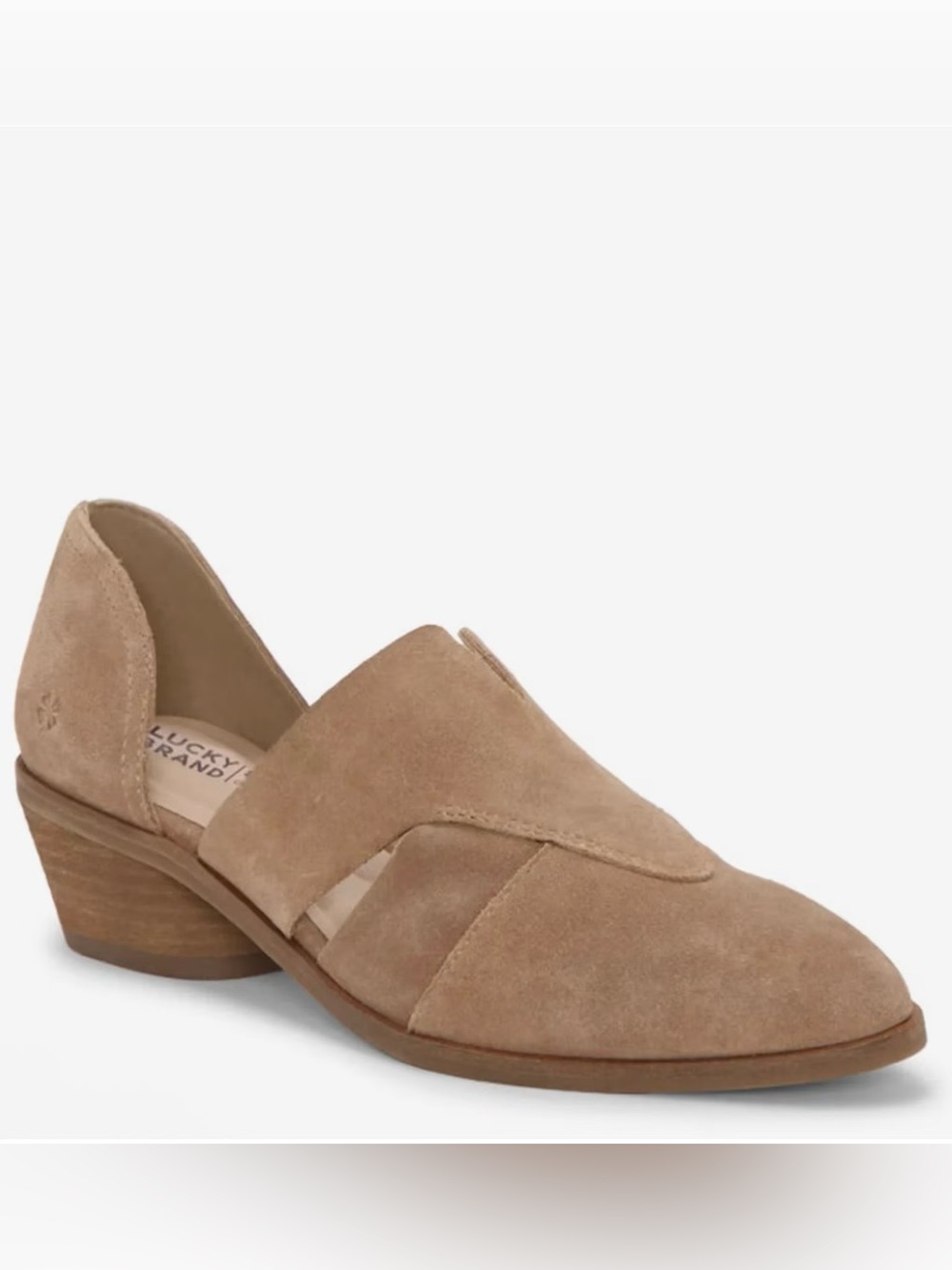 Lucky Brand Beige Suede Slip-On Mule Sz 6.5 NIB